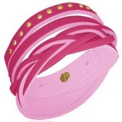 Pink l�derarmb�nd.