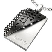 Steel/Black 316L halssmykke.