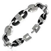 Armb�nd i Rustfri st�l/Agate.