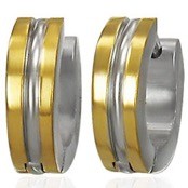 �rering Steel (1stk) Goldplated.