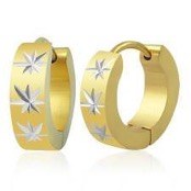 �rering "Goldplated" Rustfrit st�l (1 stk.)