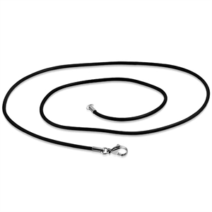 Sort gummi 1,2mm (46 cm)