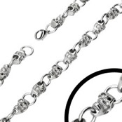 Skull-k�de i Rustfrit st�l 59cm "13mm"