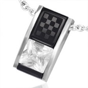 Lille halssmykke "Big CZ stone"