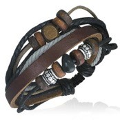 "Bomuld/l�der" fashion armb�nd