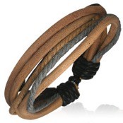 "Cord" L�der/Bomuld armb�nd.