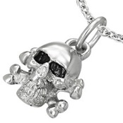 "Skull design" Halssmykke i Rustfrit st�l.