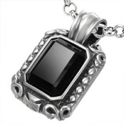 "Gemstone" S�lvbelagt halssmykke