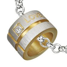 "Love only you" Halssmykke Goldplated.