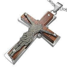 Tr� & Rustfrit st�l "Jesus"