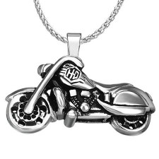 "Harley Davidson" Halssmykke i rustfrit st�l.