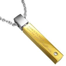 Halssmykke i Rustfrit st�l (316L)  Goldplated.