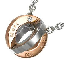"Roma" l�kkert halssmykke / Steel(316L)