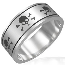 Herre ring i rustfrit st�l (316L) "Skull"