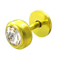 �restick med CZ sten. (Goldplated) 1stk