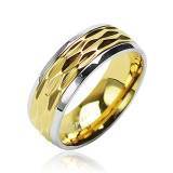 "Rustfri st�l" Goldplated/Ring