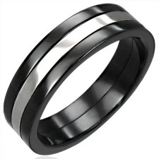 "Black silver" ring