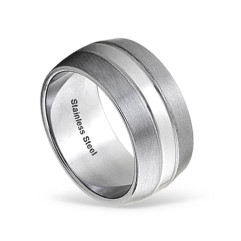 "Mat/Blank" Rustfrit st�l ring.