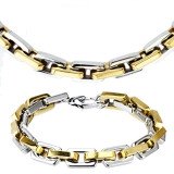 Halsk�de og Armb�nd Goldplated/St�l.