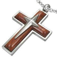 "Steel Wood" Kors halssmykke