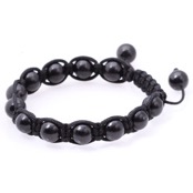 "Black pearls" H�ndknyttet armb�nd.