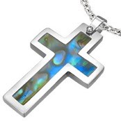 "Pearl cross" Rustfrit st�l kors.