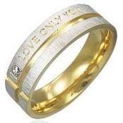 "Love only you" Goldplated ring.