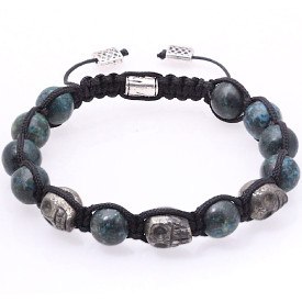 "Green skull" perlearmb�nd fra MOZ.