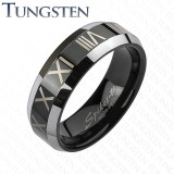 "Black sign" Tungsten ring.