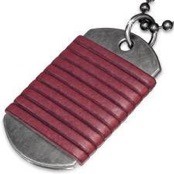 Halskæde "Dogtag leather"