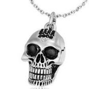 Skull halssmykke mand