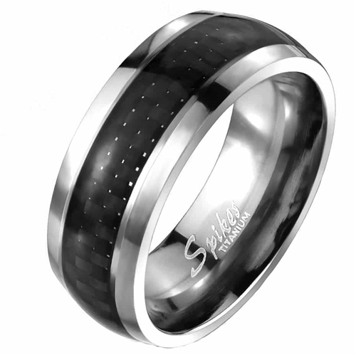 Herrering sort i titanium