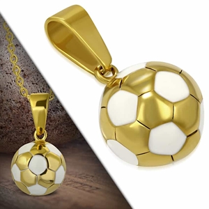 Golden Fodbold i Rustfrit stål