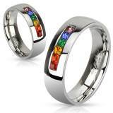 Ring med CZ i farver