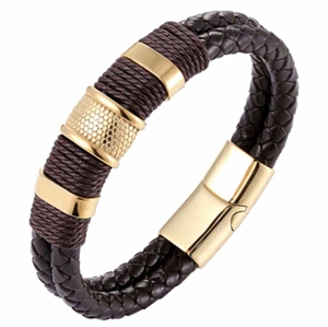 Golden DB brown Crawe herrearmbånd.