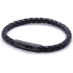 Elian læderarmbånd LUX Black in Black
