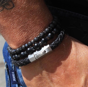 Marjoe Bololæder armbånd Deluxe 8mm
