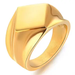 New Loco herre ring i forgyldt stål