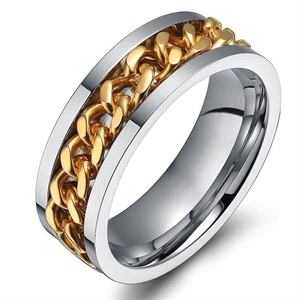 Herrering med kæde.