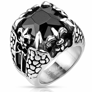 Black Fleur De Lis herrering