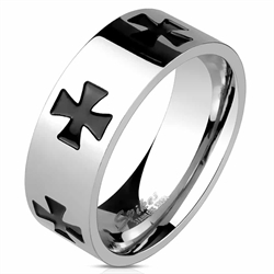 "Celtic cross" Herrering i rustfrit stål.