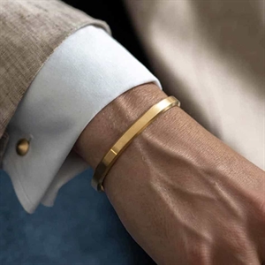 Nate bangle rustfri stål golden