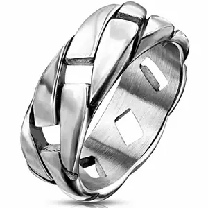 Link herrering i rustfri stål 8mm bred