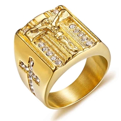 Jezus golden herrering med sten