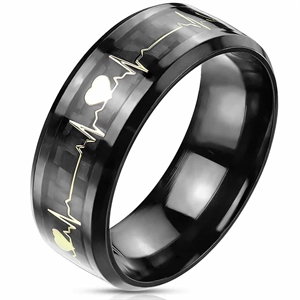 Heartbeat blackcoatet herrering inlay