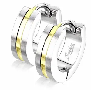 Gold stripe ørering i ædelstål