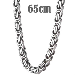 Big Hawn halskæde i mat stål 65cm / 7mm