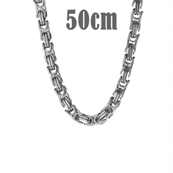 Big Hawn halskæde i mat stål 50cm / 7mm