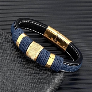 Blue Golden brown Crawe herrearmbånd.