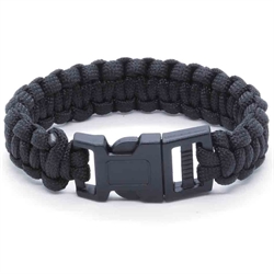 Sort paracord armbånd 20,5 cm